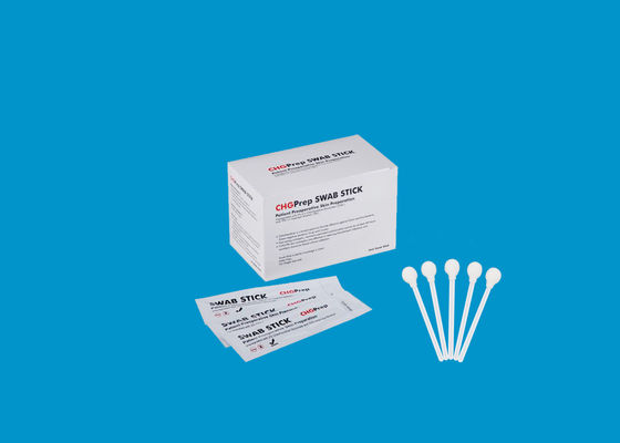 La preparazione CHG del gluconato della clorexidina tampona la schiuma di 132mm 2%CHG + 70%IPA