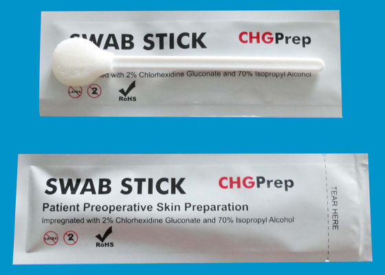 Alcool di isopropile chirurgico del tampone 70% della schiuma eliminabile CHG IPA 2% CHG Swabstick