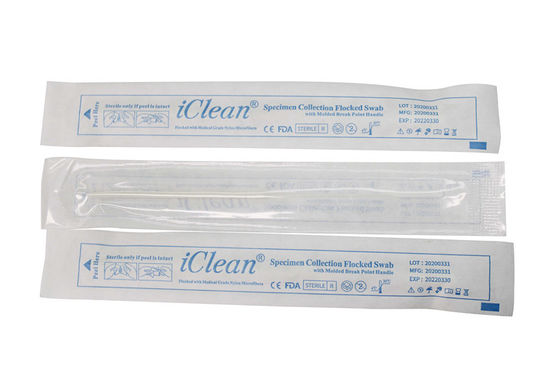 Nylon medico di esemplare di Iclean della raccolta del tampone del bastone rinofaringeo 100% del virus
